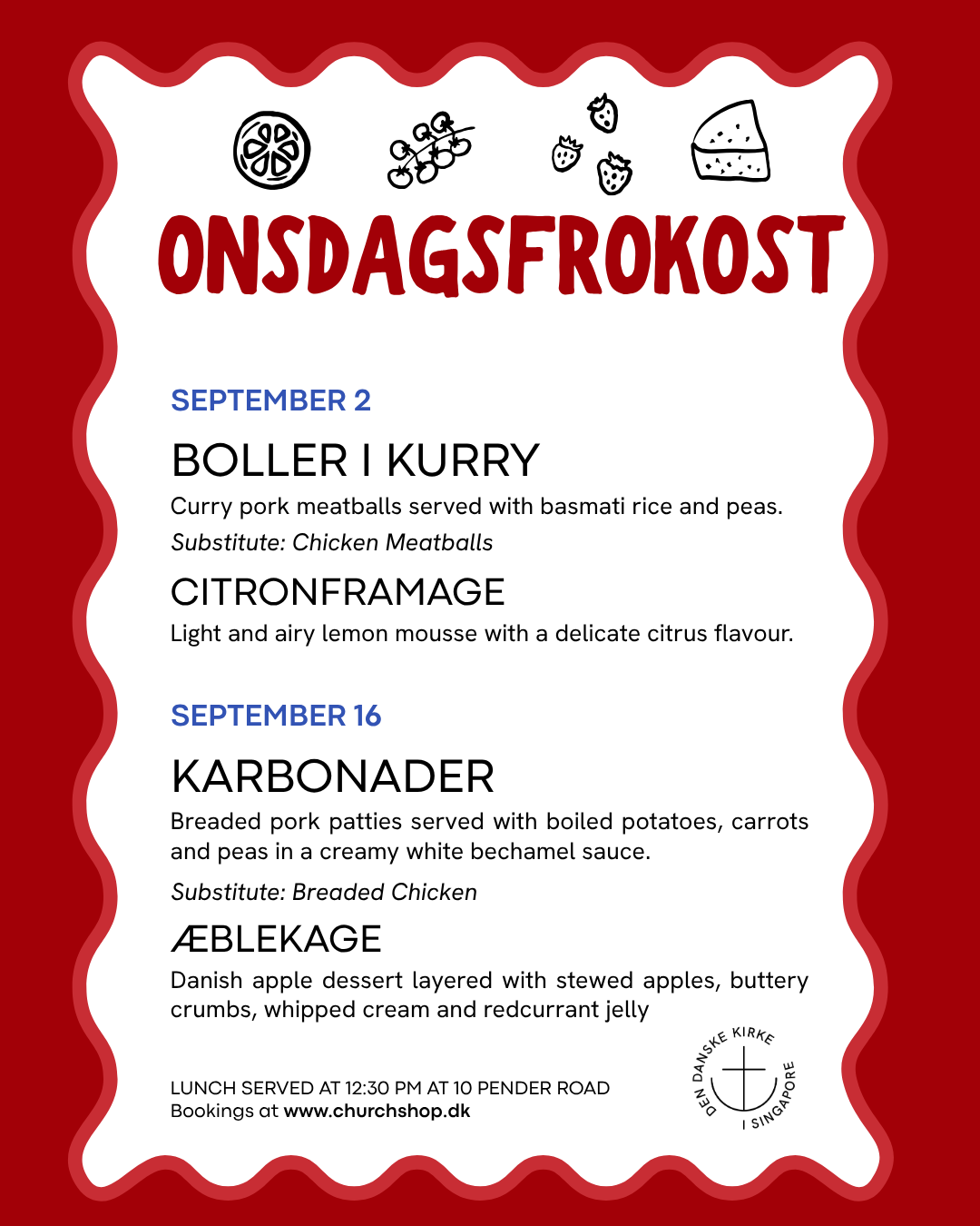 Onsdagsfrokost - Wednesday Lunch