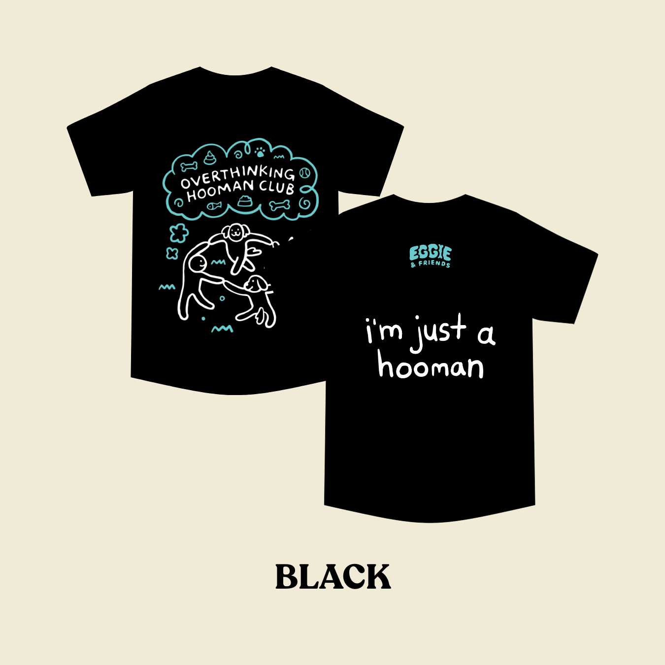 Overthinking Hoomans Club Oversized Tee
