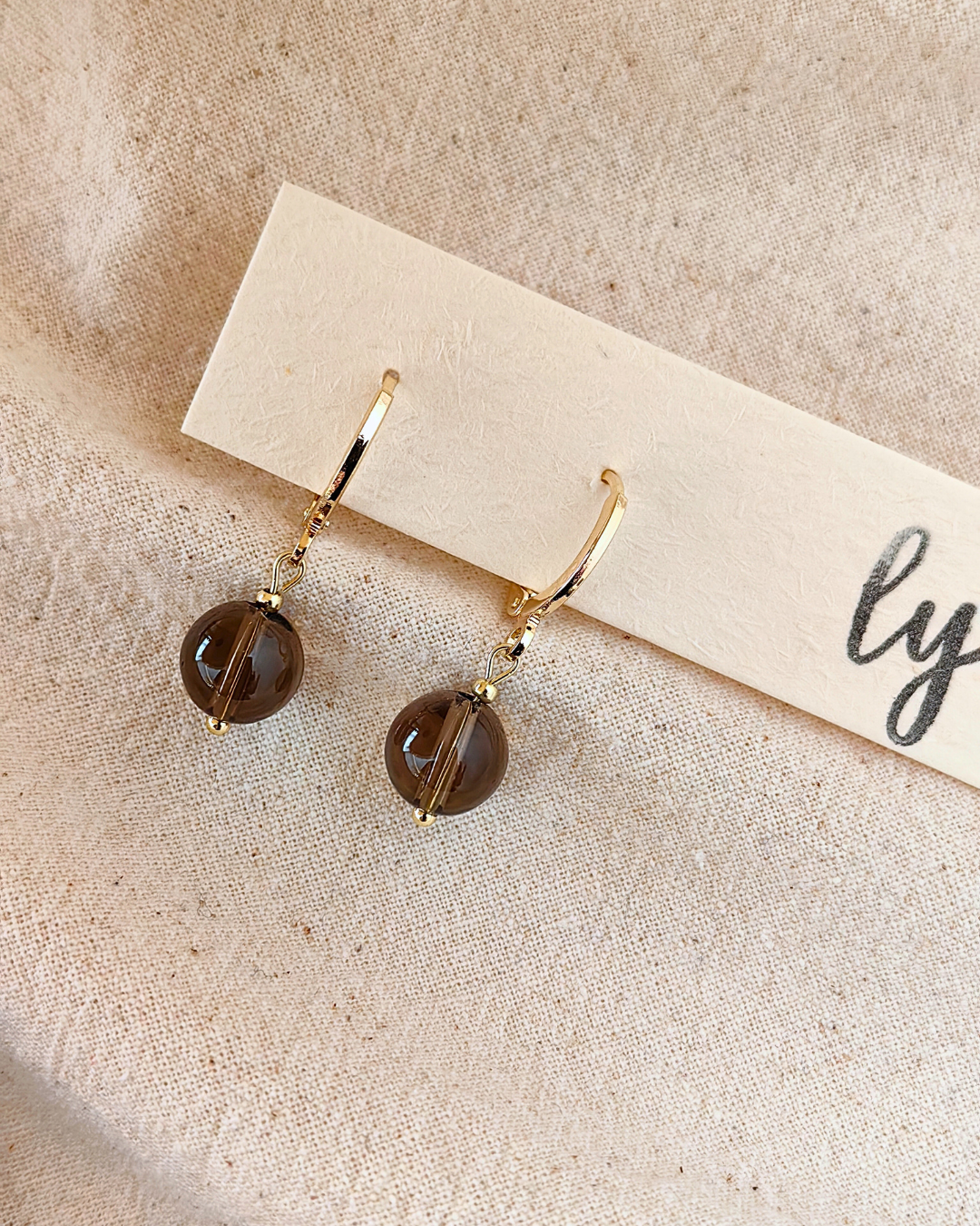 Smoky Quartz Earring · 茶水晶耳坠