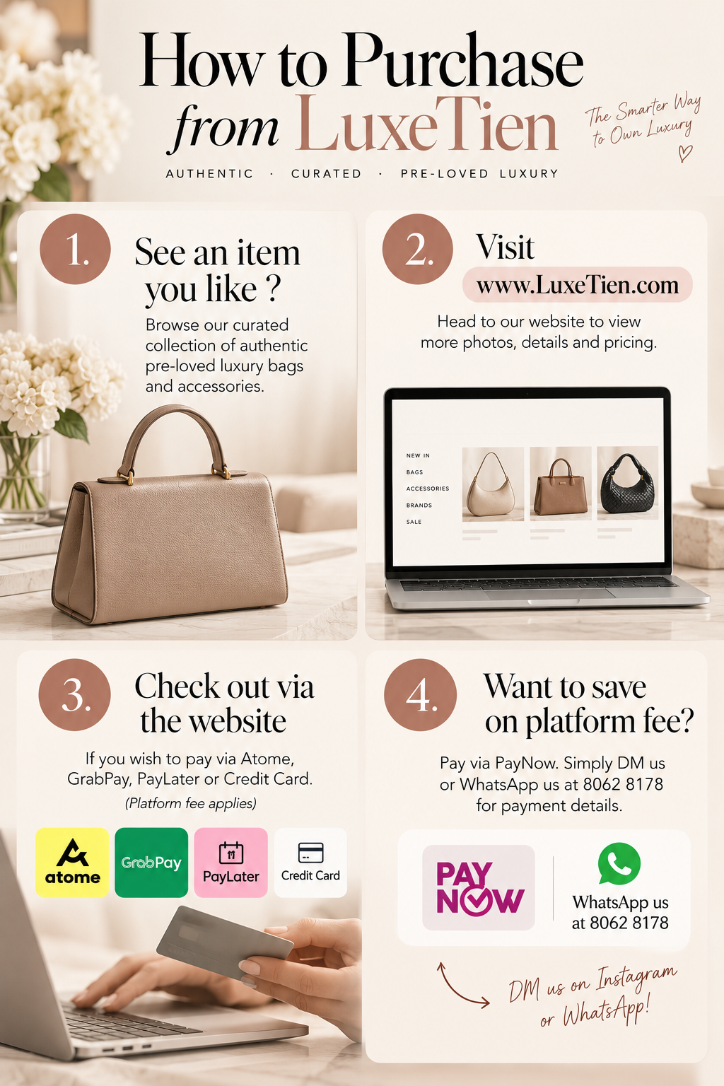 How to order from Luxe Tien