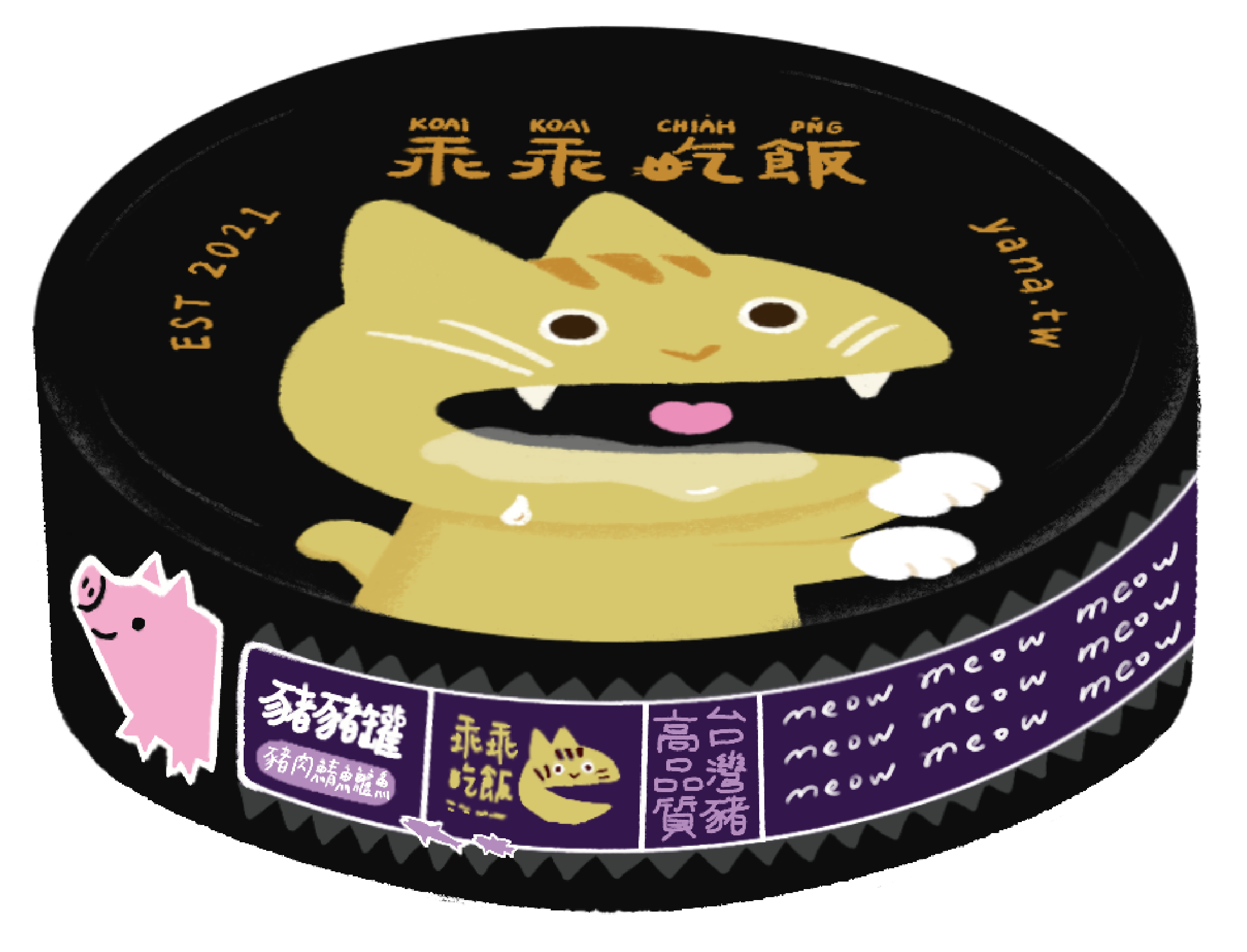 [NEW] Pork & Mackerel & Sea Bass - Pork complete meal can 80g [乖乖吃飯 KOAI KOAI CHIA̍H PN̄G]