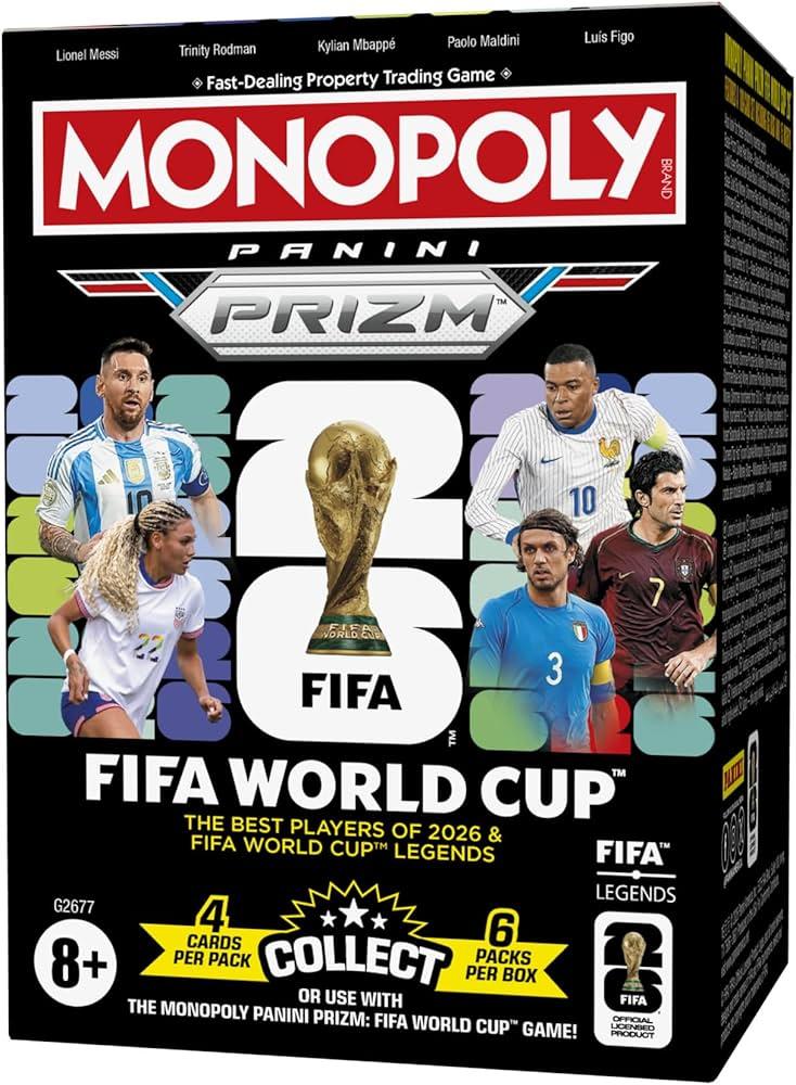 Monopoly Panini Prizm: FIFA World Cup Trading Cards Booster Box | Multicolor