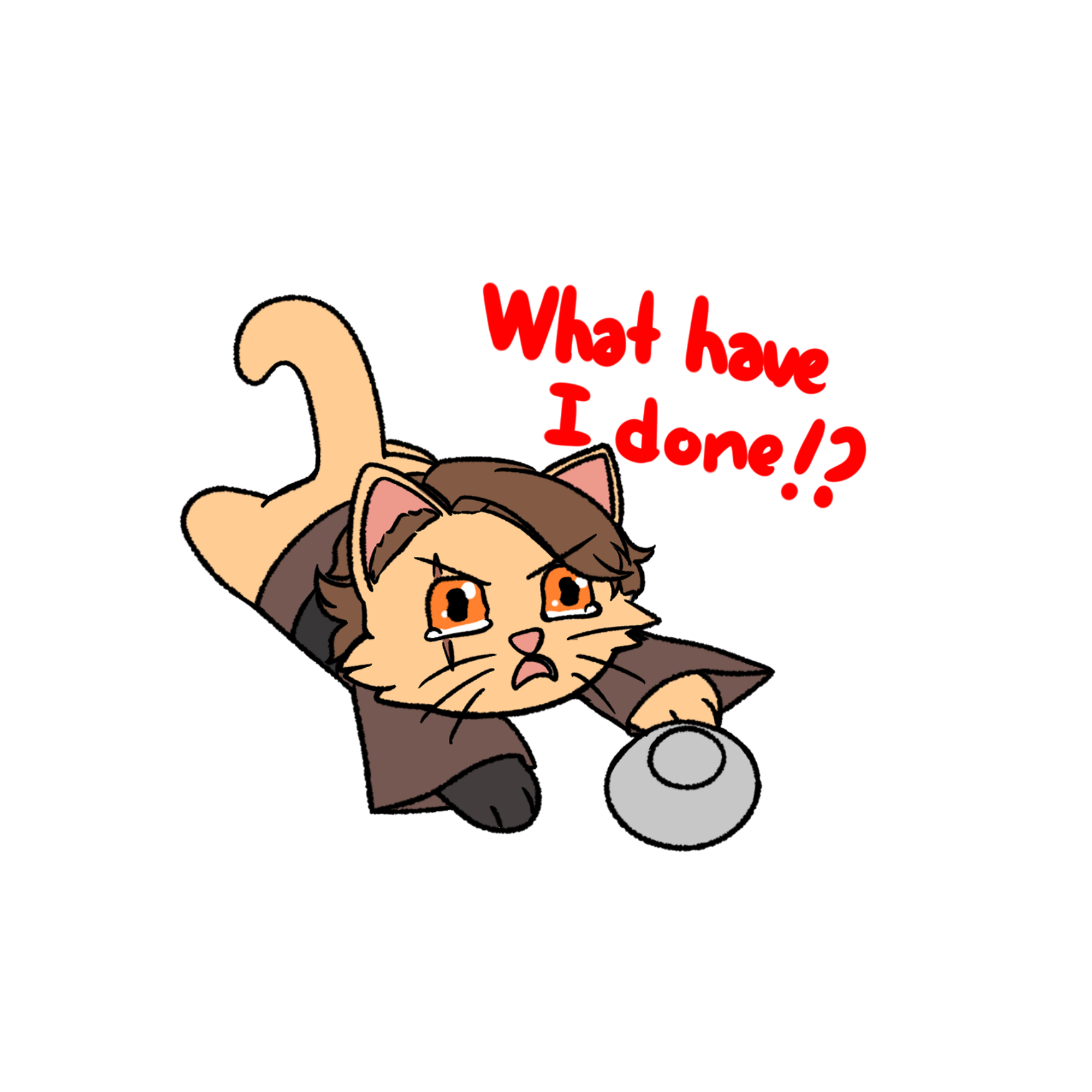 SW Cat Anakin Skywalker Fanart Sticker