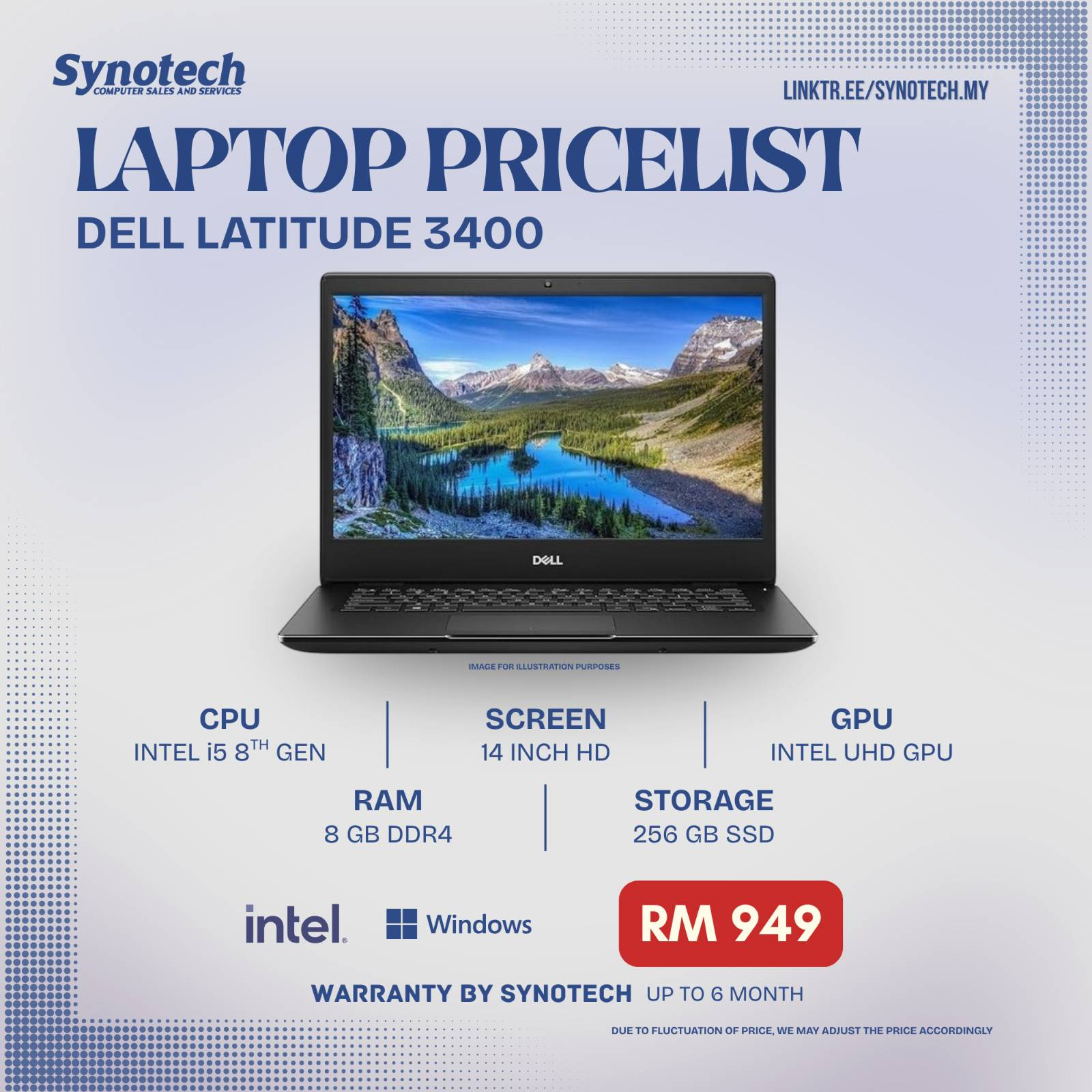 DELL LATITUDE 3400 (USED)