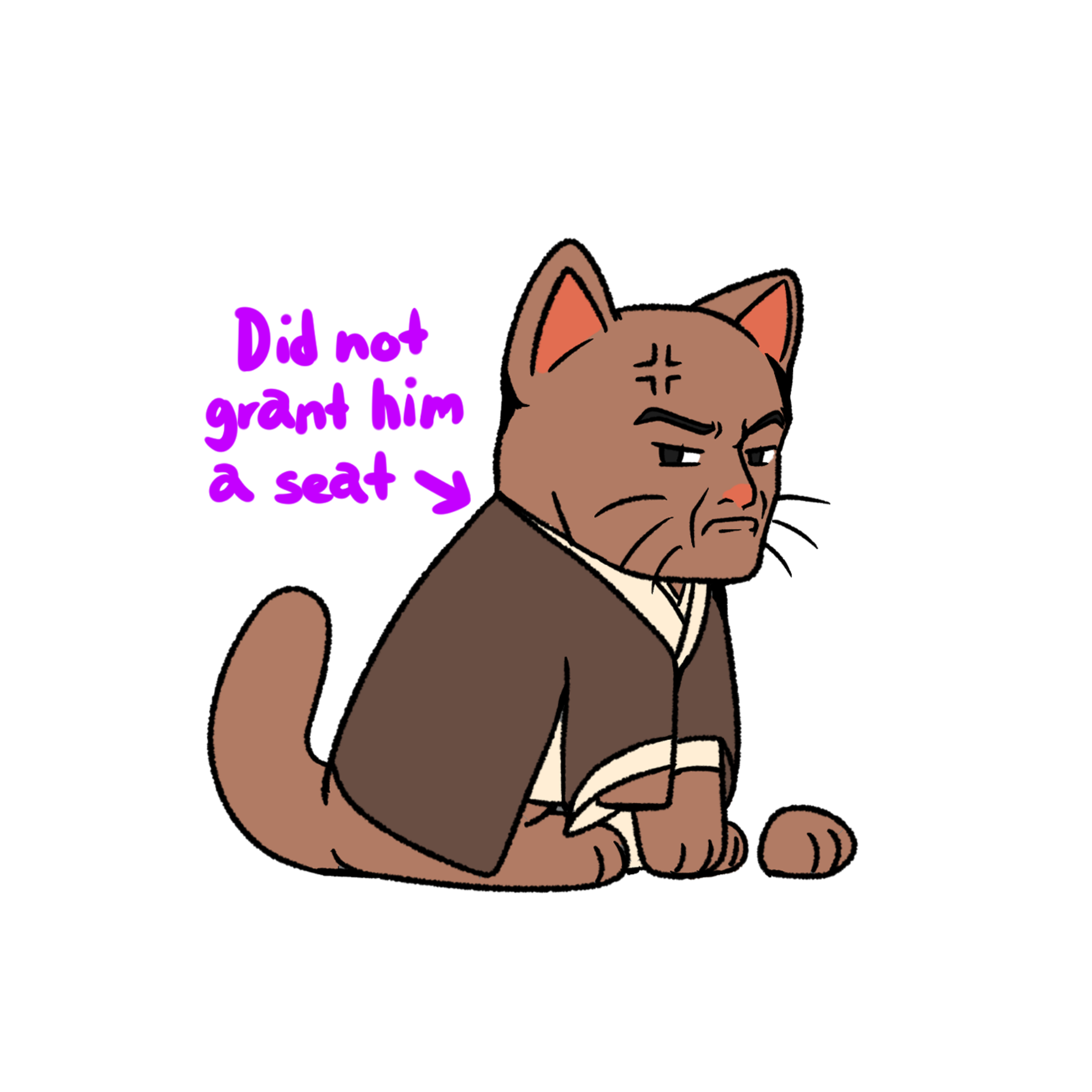 SW Cat Mace Windu Fanart Sticker