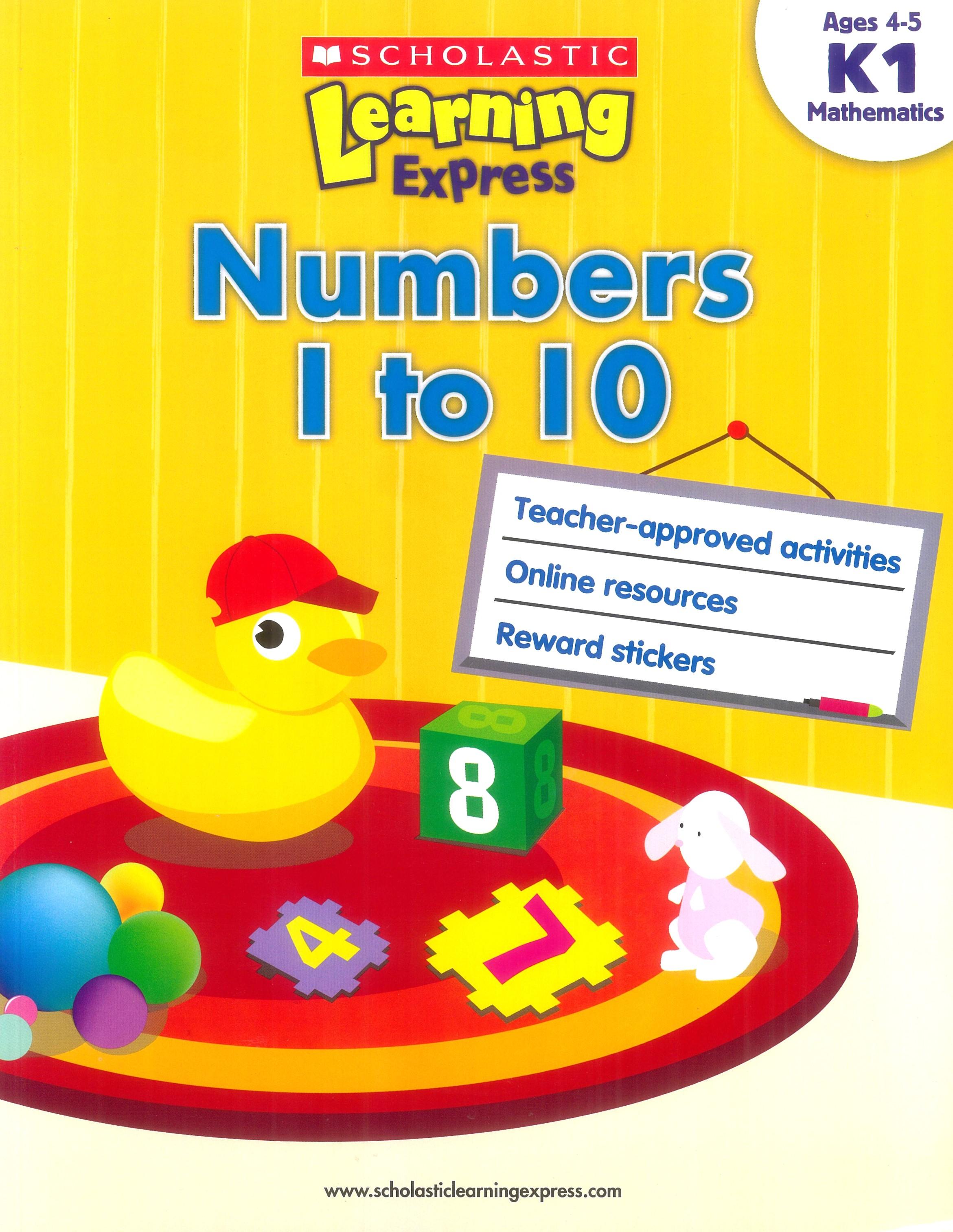 Scholastic Learning Express K1: Numbers 1 to 10 [Activity Book] [Paperback]