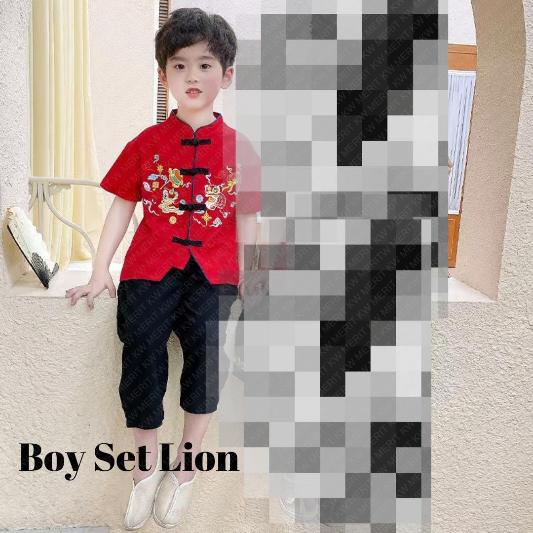 Kids Hanfu Tang Suit Boy Girl Set CNY Budak Set CNY Samfu Zhongsam