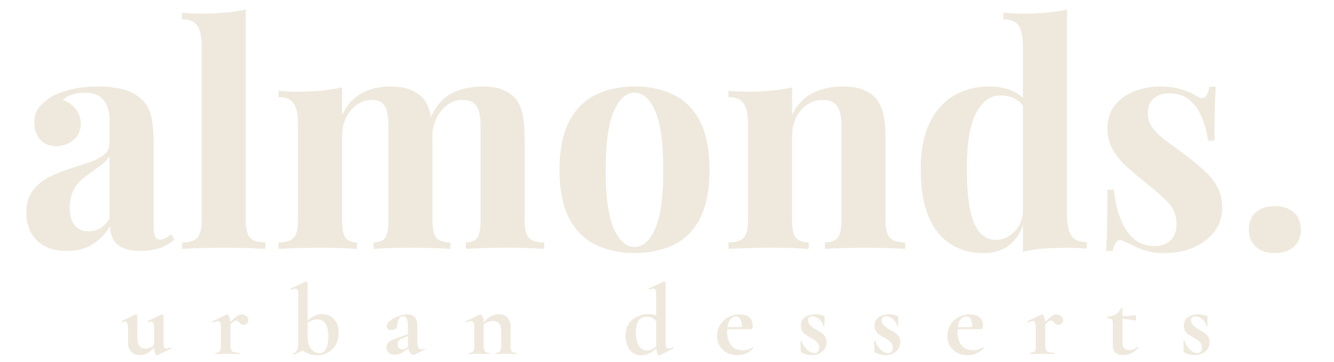 almonds. | urban desserts logo