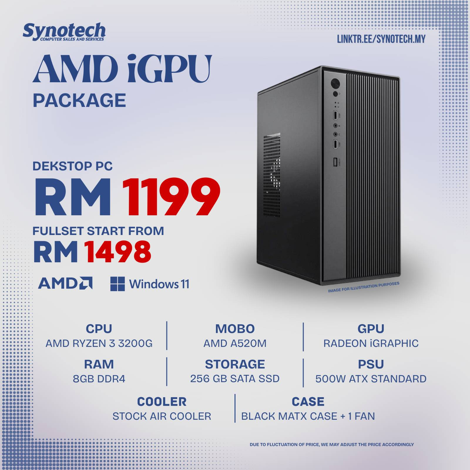 PC PACKAGE AMD OFFICE iGPU