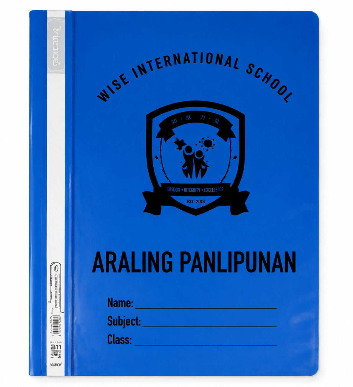 Subject Folder: Araling Panlipunan I Blue Color
