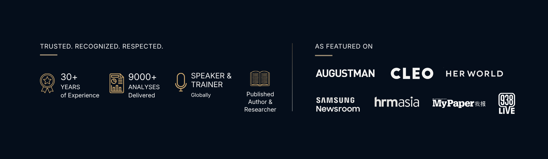 Author Speaker Researcher Featured Augustman CLEO HerWorld HRMAsia Samsung Behavioral and Consumer Insights Analyst Handwriting Analysis  Graphologist  S.Sulianah Grapholistic Singapore Asia