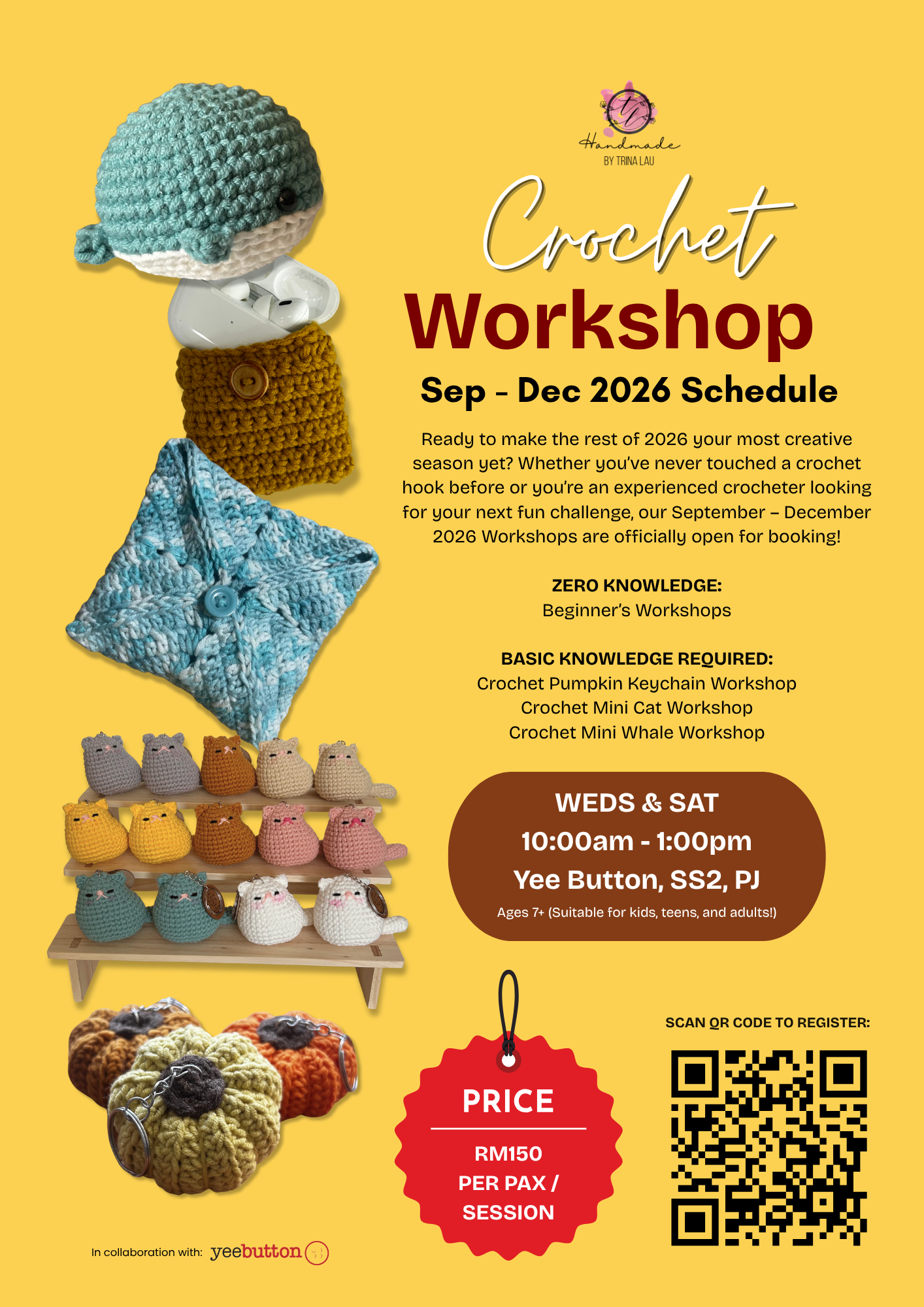 Crochet Workshop Registration (Sept – Dec 2026)