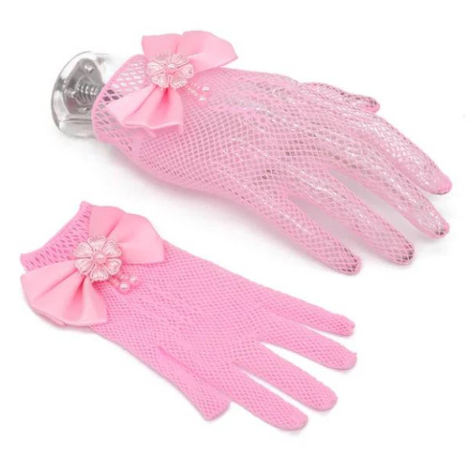 Girls Sheer Mesh Princess Gloves – Lightweight Kids Party, Photo Prep & Dress-Up Accessories