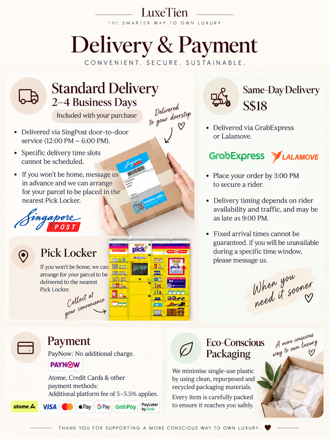 Delivery & Packaging