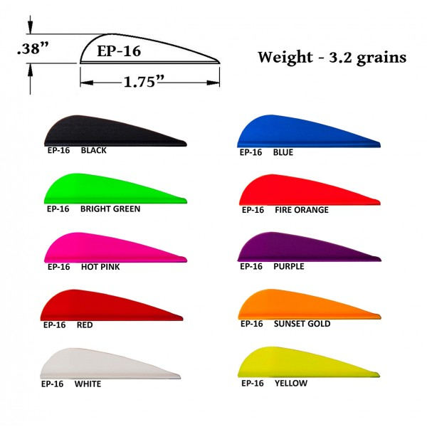 AAE Arizona Archery Vanes EP-16 (50pcs)