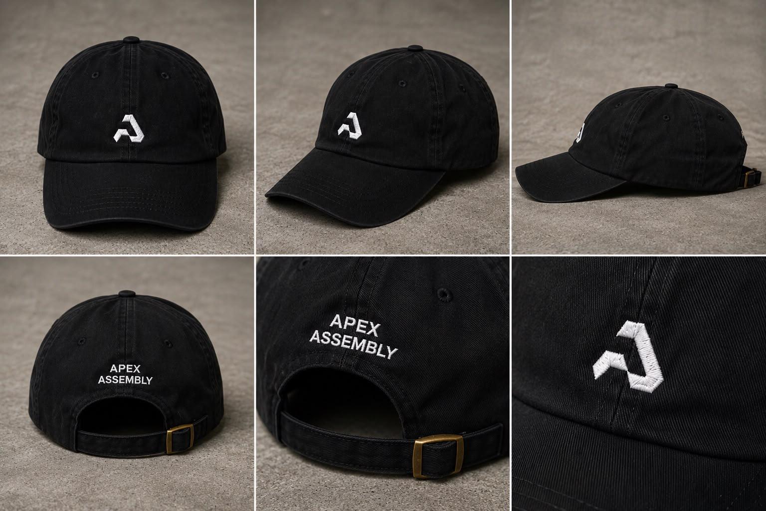 Black Cap with White Logo