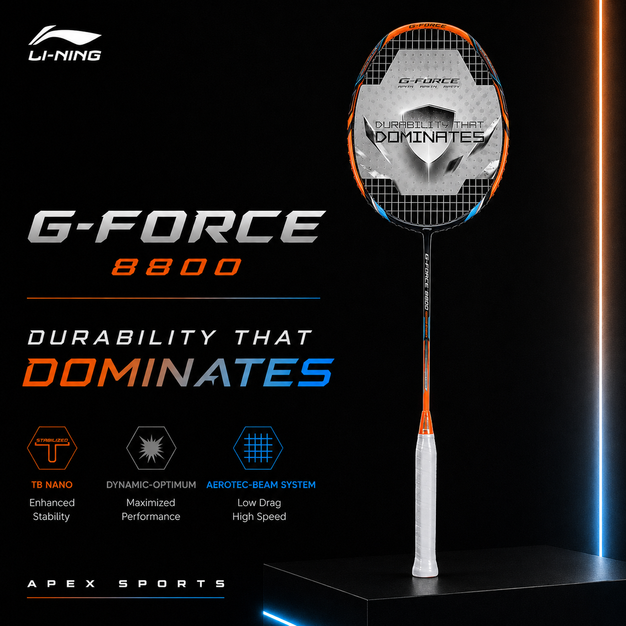 G-force 8800 Extra Strong - Black/Bright Orange