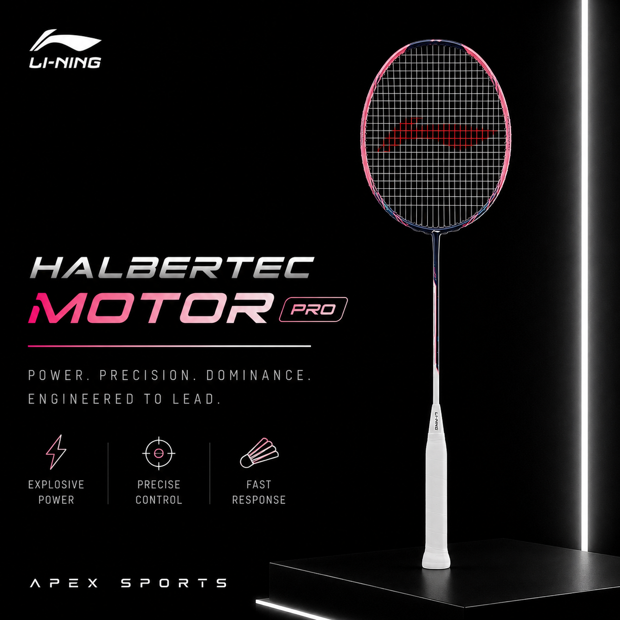 Halbertec Motor Pro - Black/Pink/White
