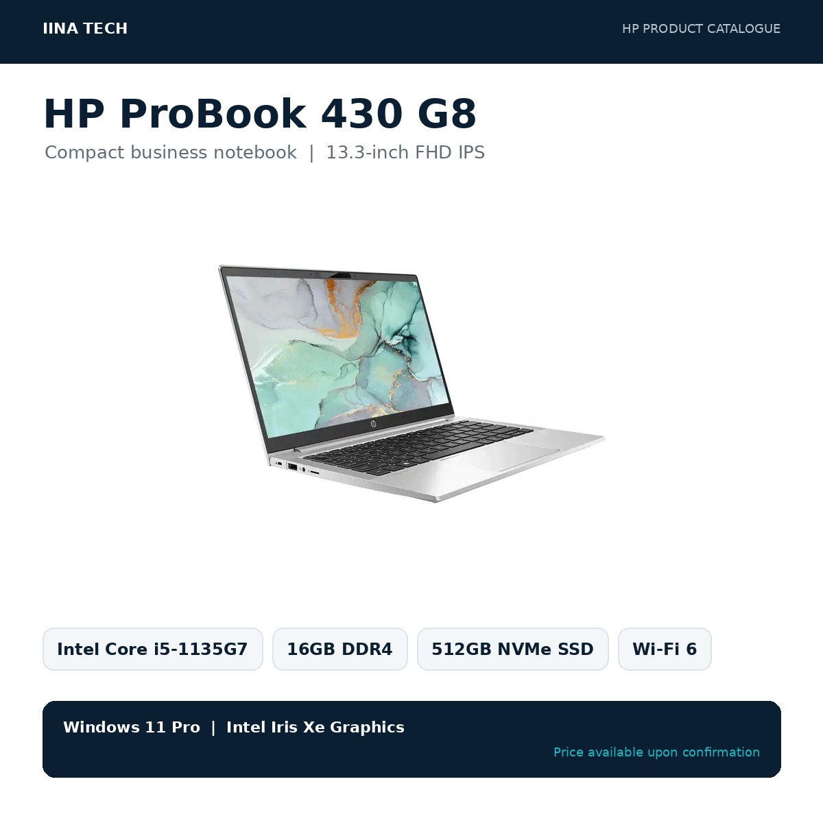 HP ProBook 430 G8 Core i5 11th Gen 16GB RAM 512GB SSD
