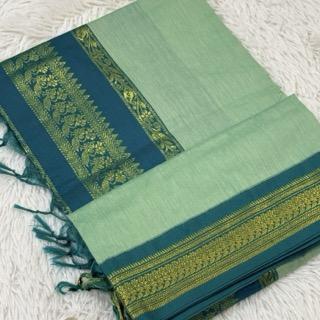 Kalyani Cotton (Contrast border, pallu & blouse)