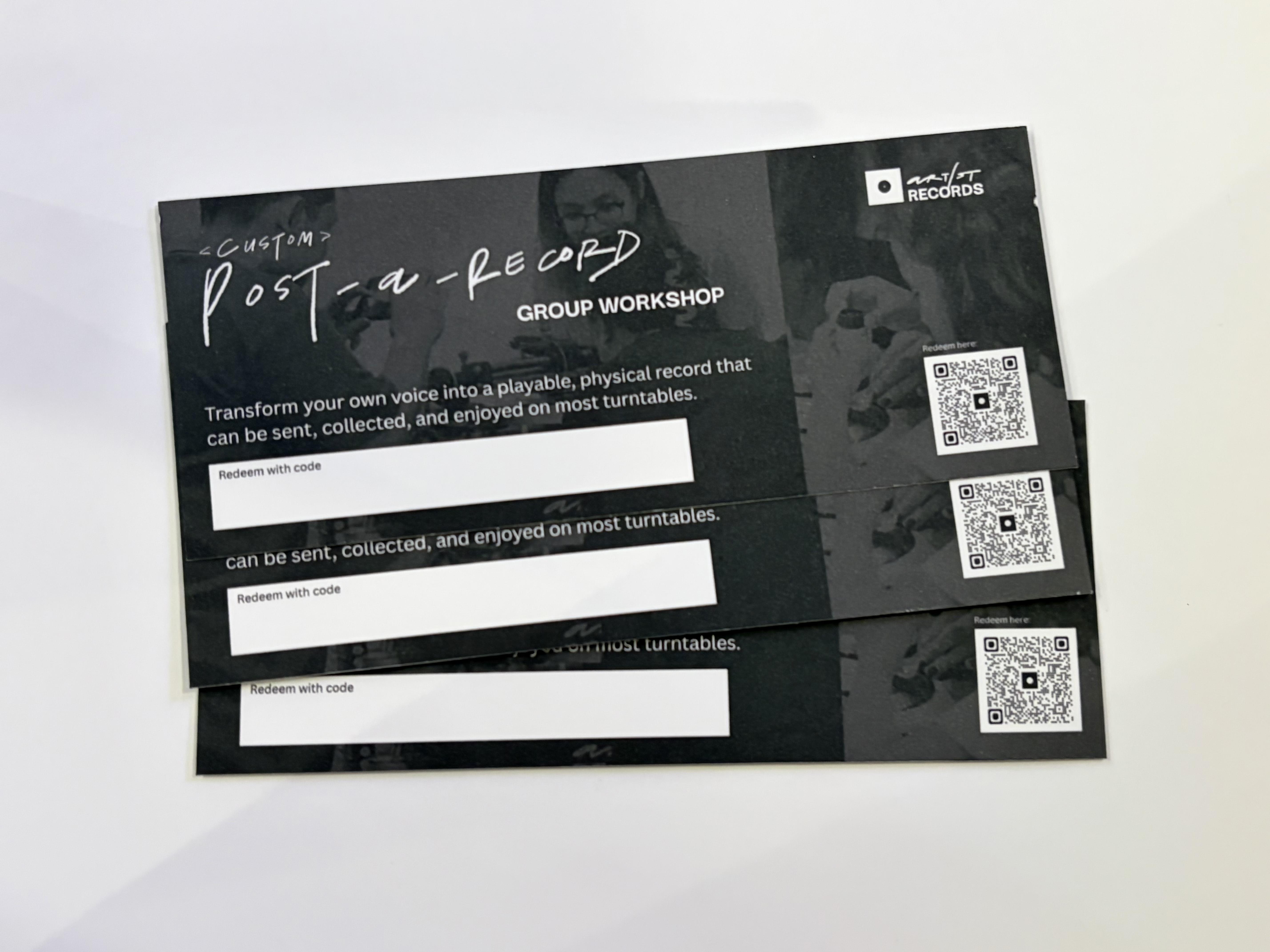 [BOUTIQUES Exclusive] GIFT VOUCHER: Custom Post-a-Record - Group Workshop (VIP)