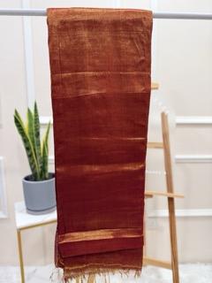 Brick Red Tissue Saree