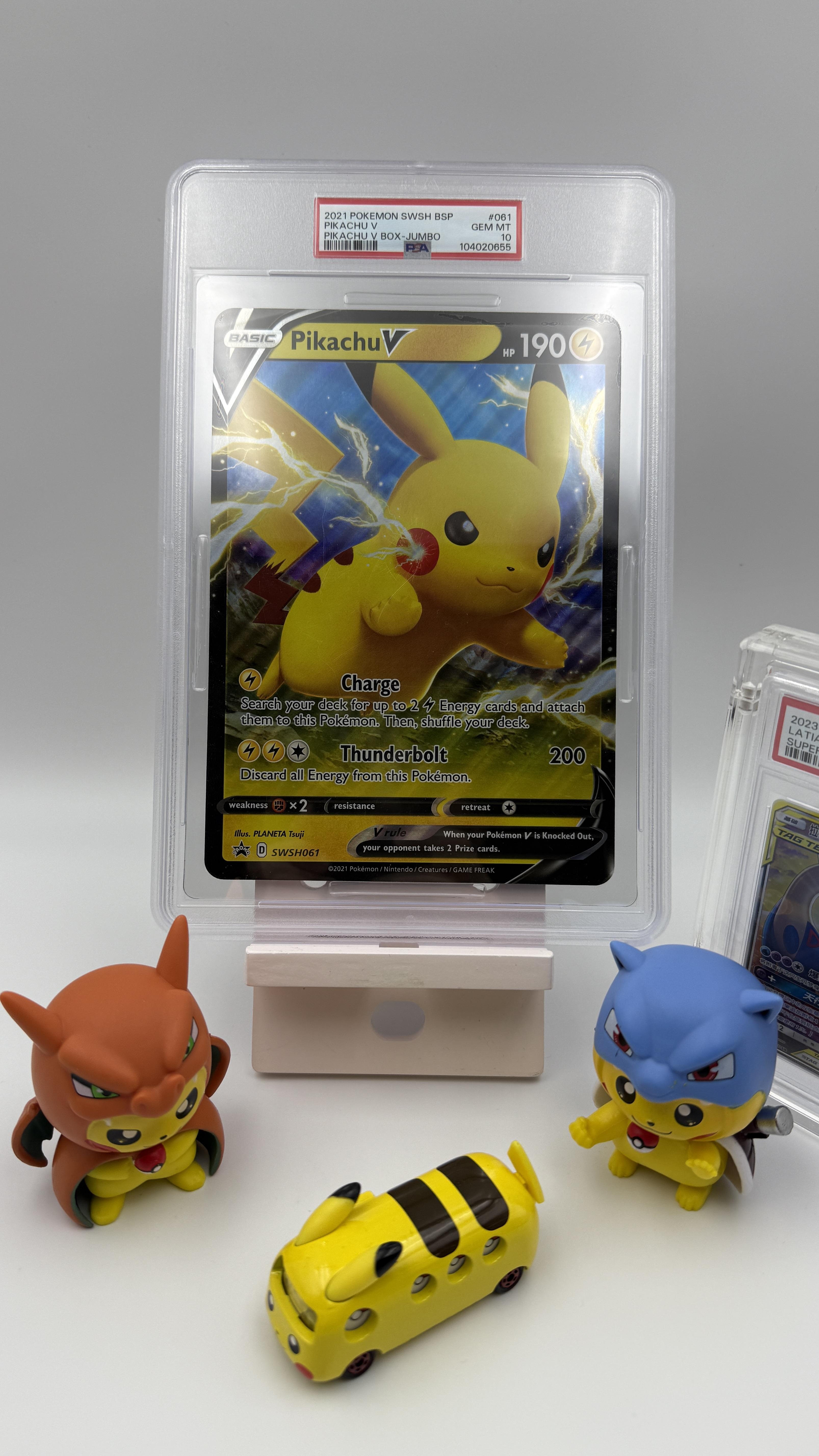 2021 POKEMON SWSH BLACK STAR PROMO SWSH061 PIKACHU V PIKACHU V BOX-JUMBO PSA 10