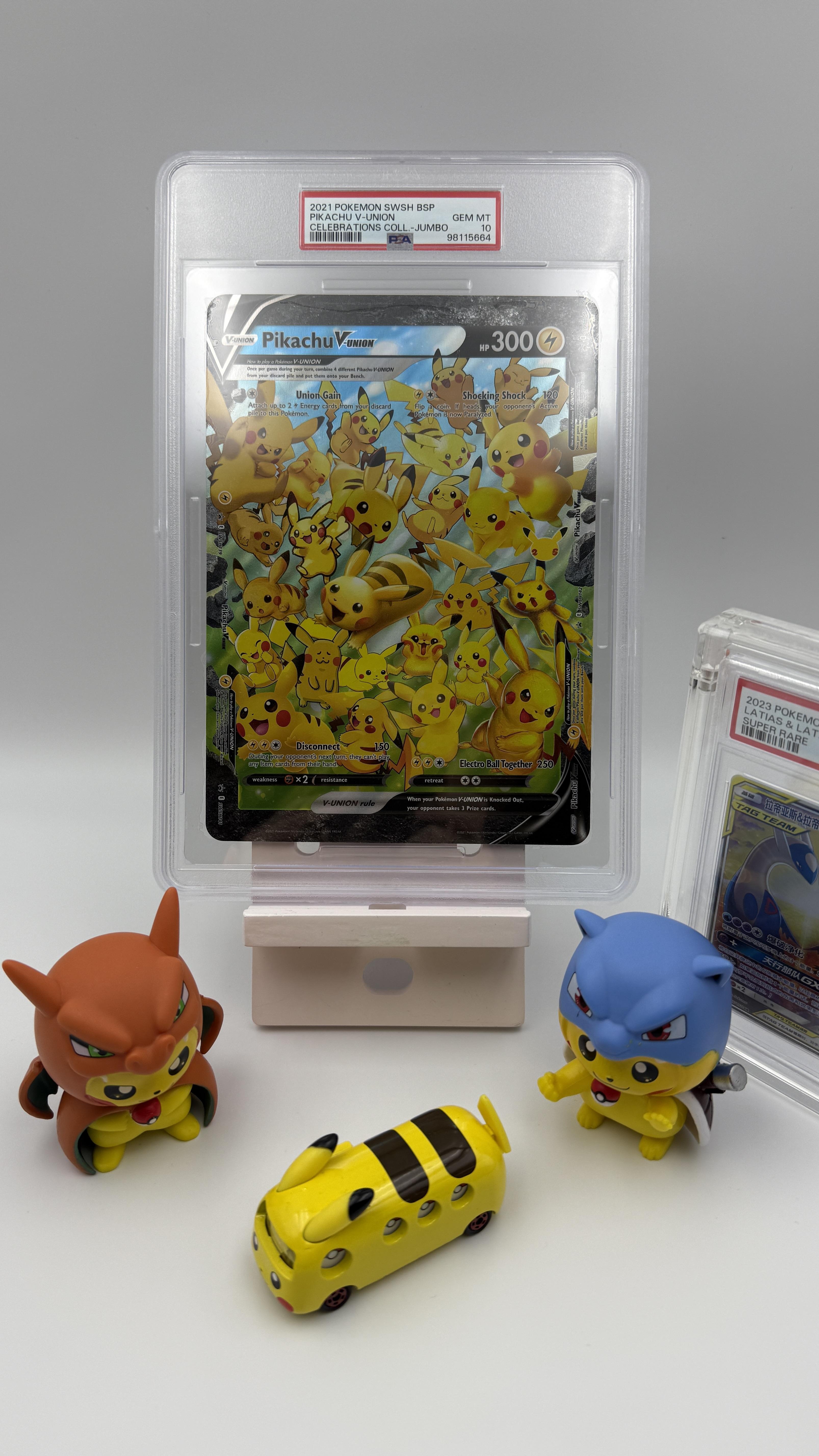 2021 POKEMON BLACK STAR PROMO PIKACHU V-UNION CELEBRATIONS COLLECTION SWSH142 JUMBO PSA 10