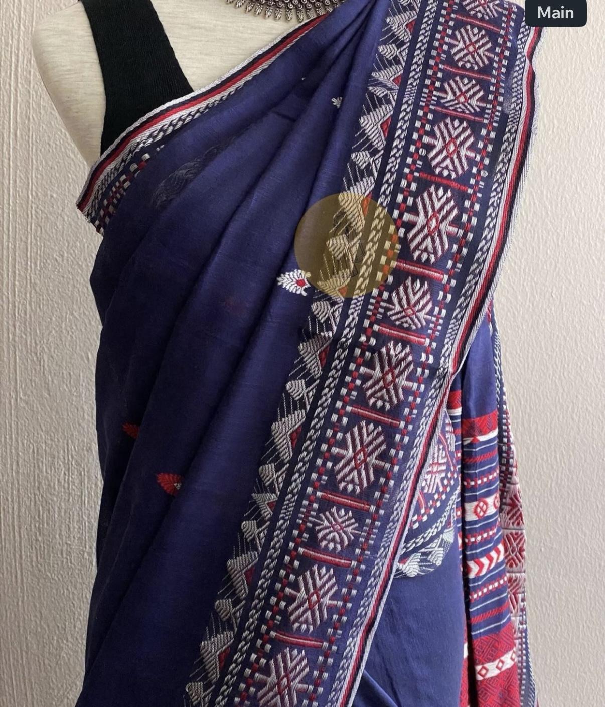 Assam Inspired Dark Blue Bengal Cotton
