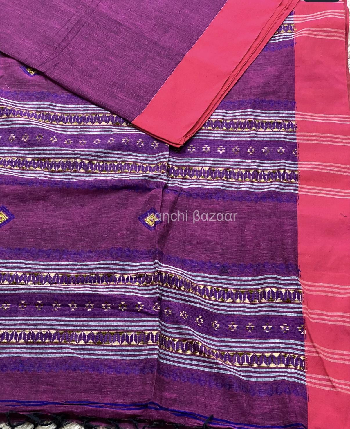 Purple Khadi Cotton