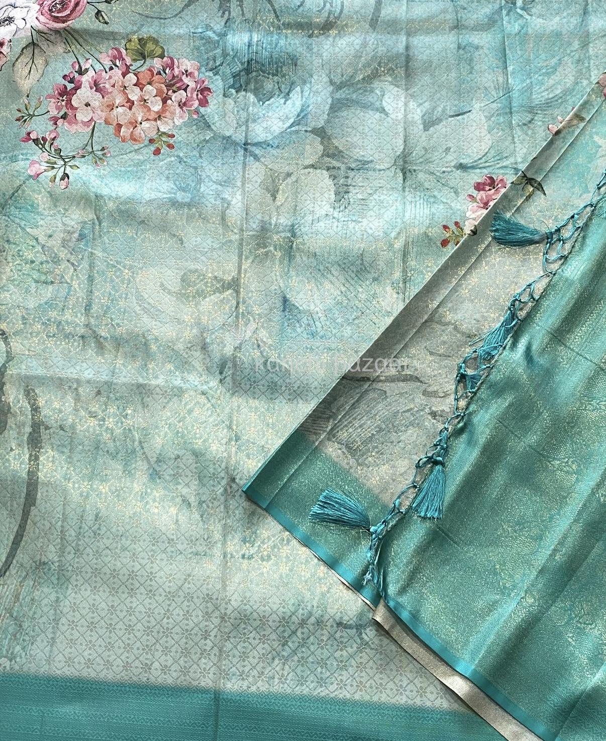 Green Floral Kubera Pattu