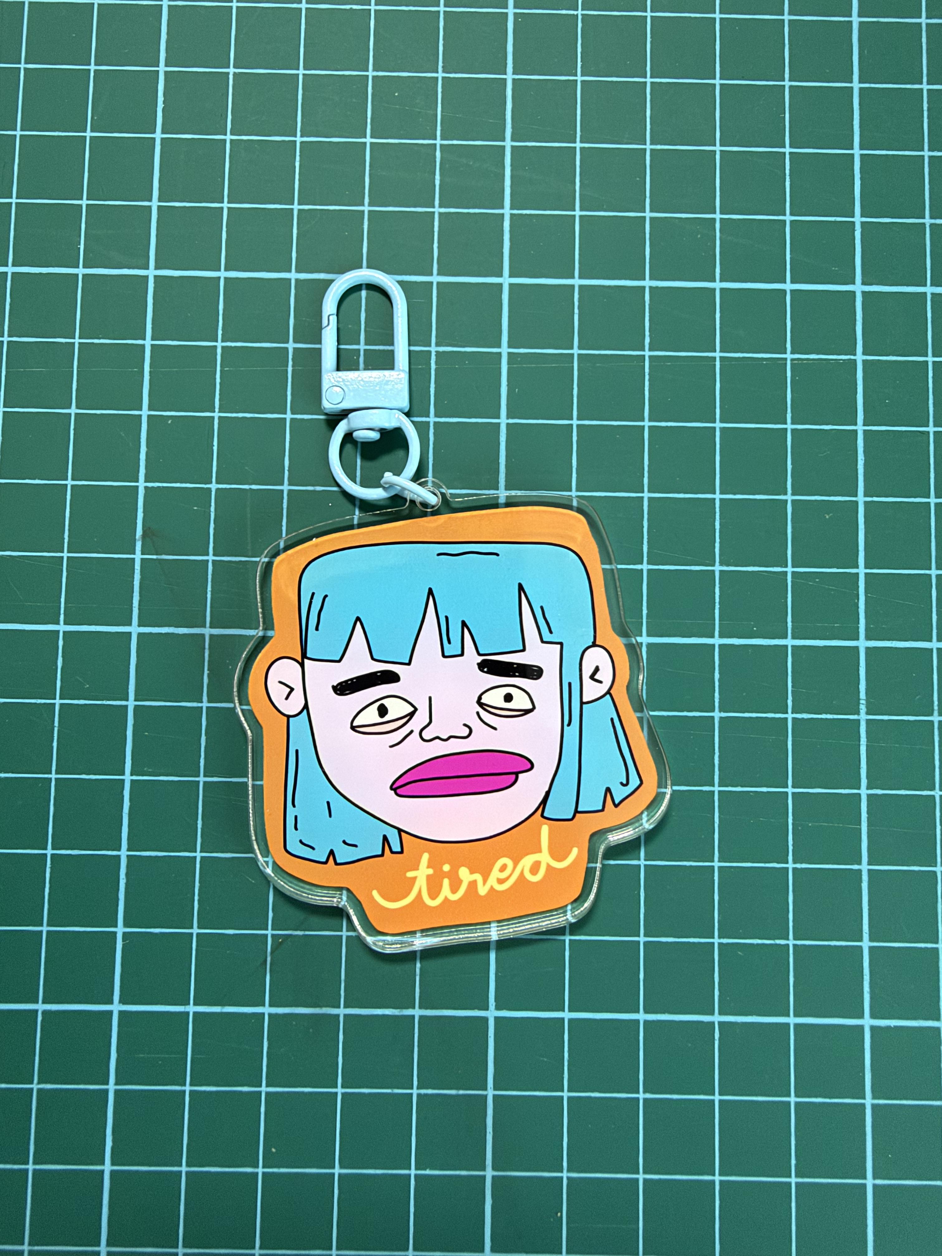 Tired 🥱 Keychain