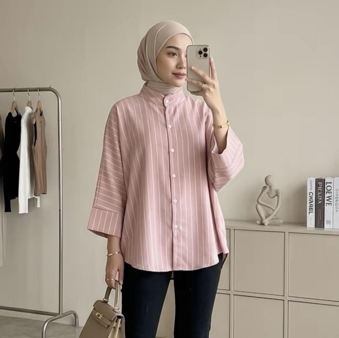 Pink (Gap Stripe blouse)