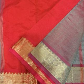 Cotton Silk (Contrast pallu & blouse)