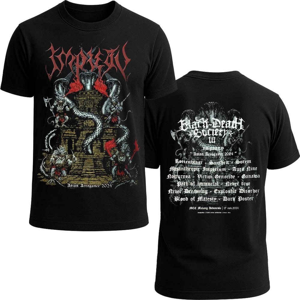 IMPIETY - Asian Arrogance 2024 BLack Death Socety event shortsleeve Tshirt (New)