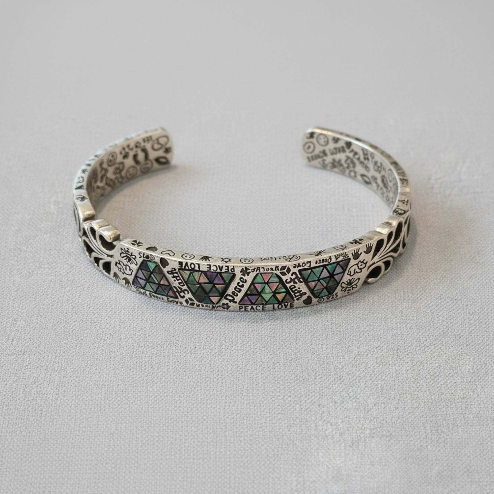 Cuff Bracelet on Flat Linen