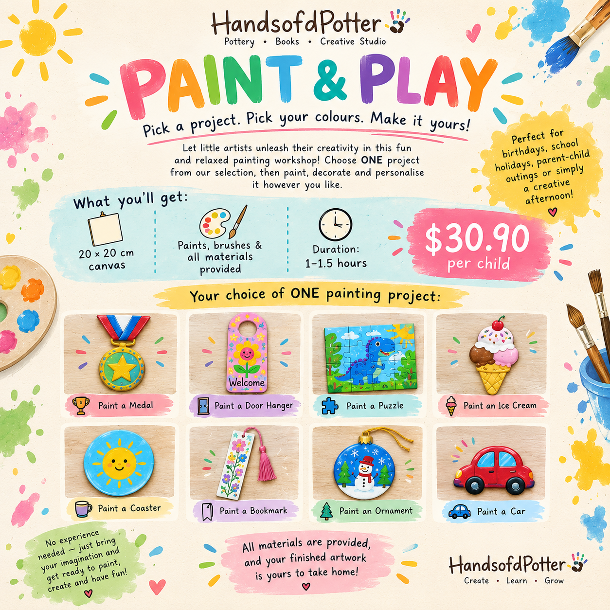 Paint & Play_ Creative Workshop Flyer