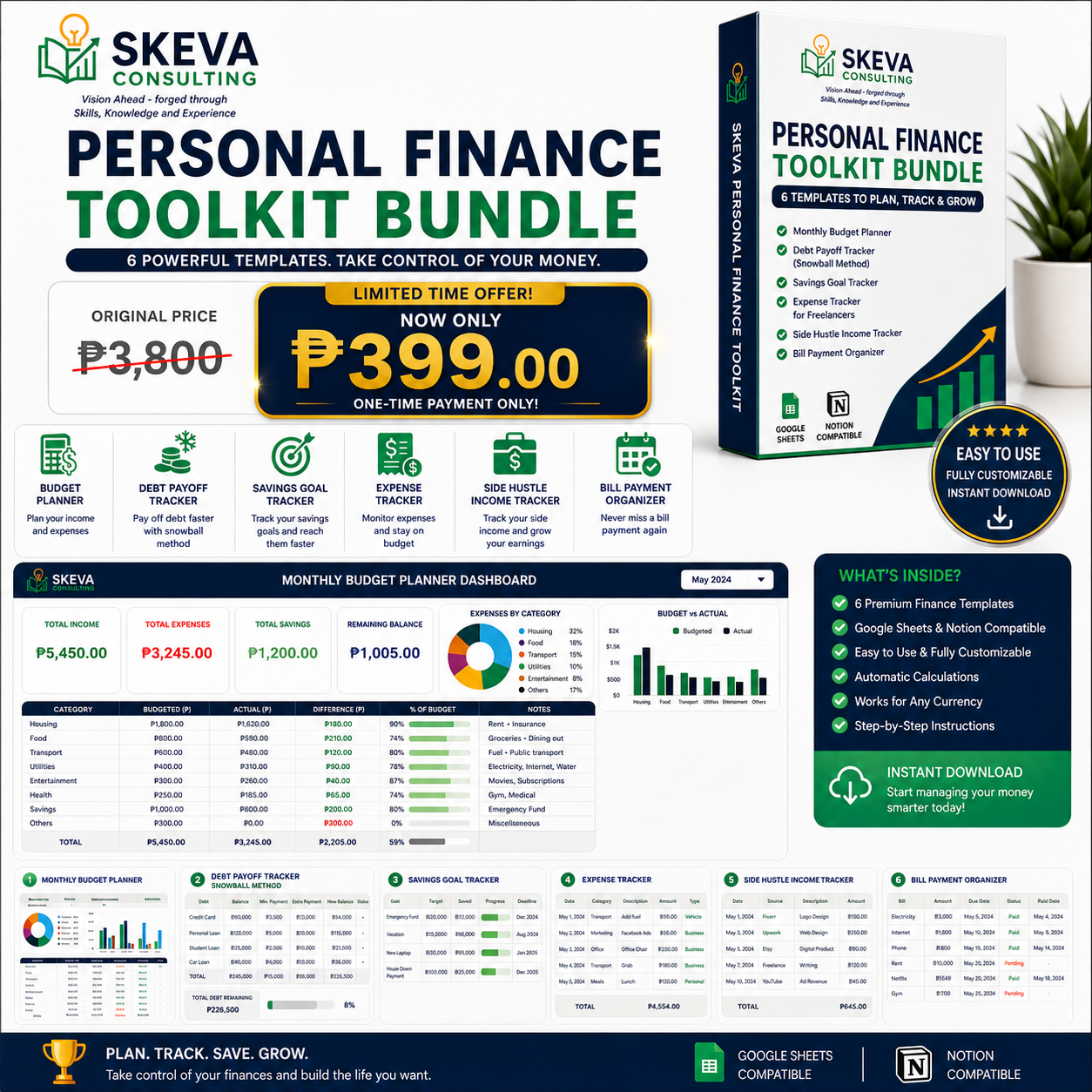 personal finance with price
