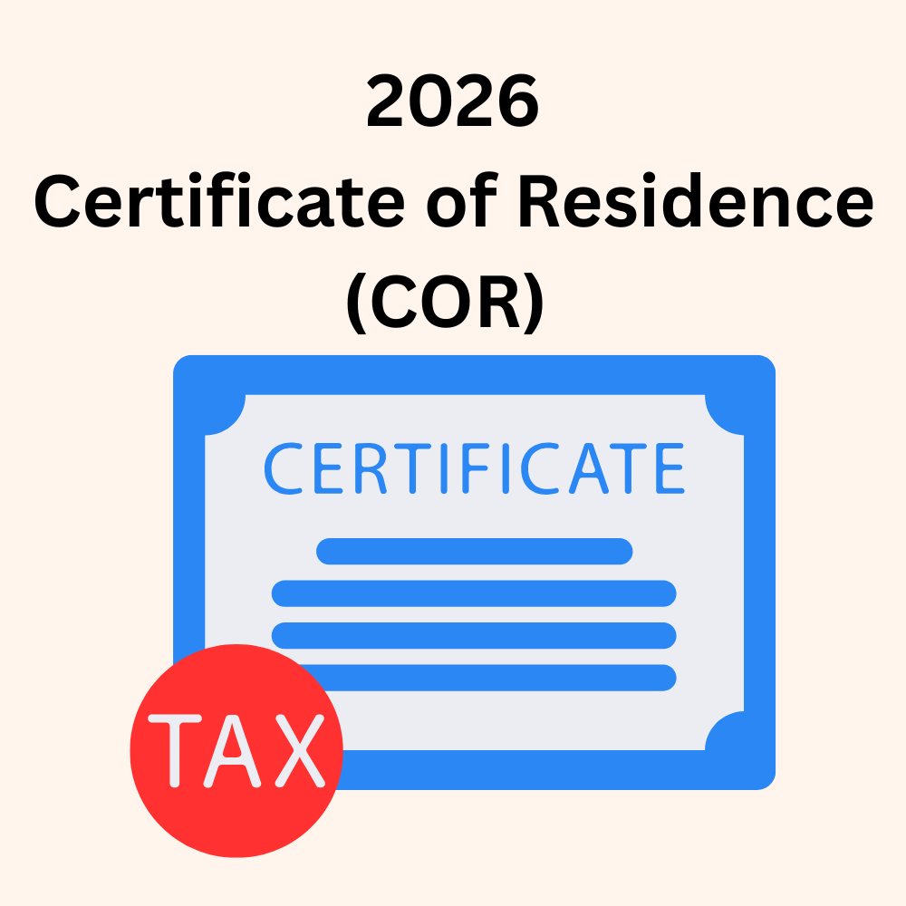Certificate of Residence (COR) 2026