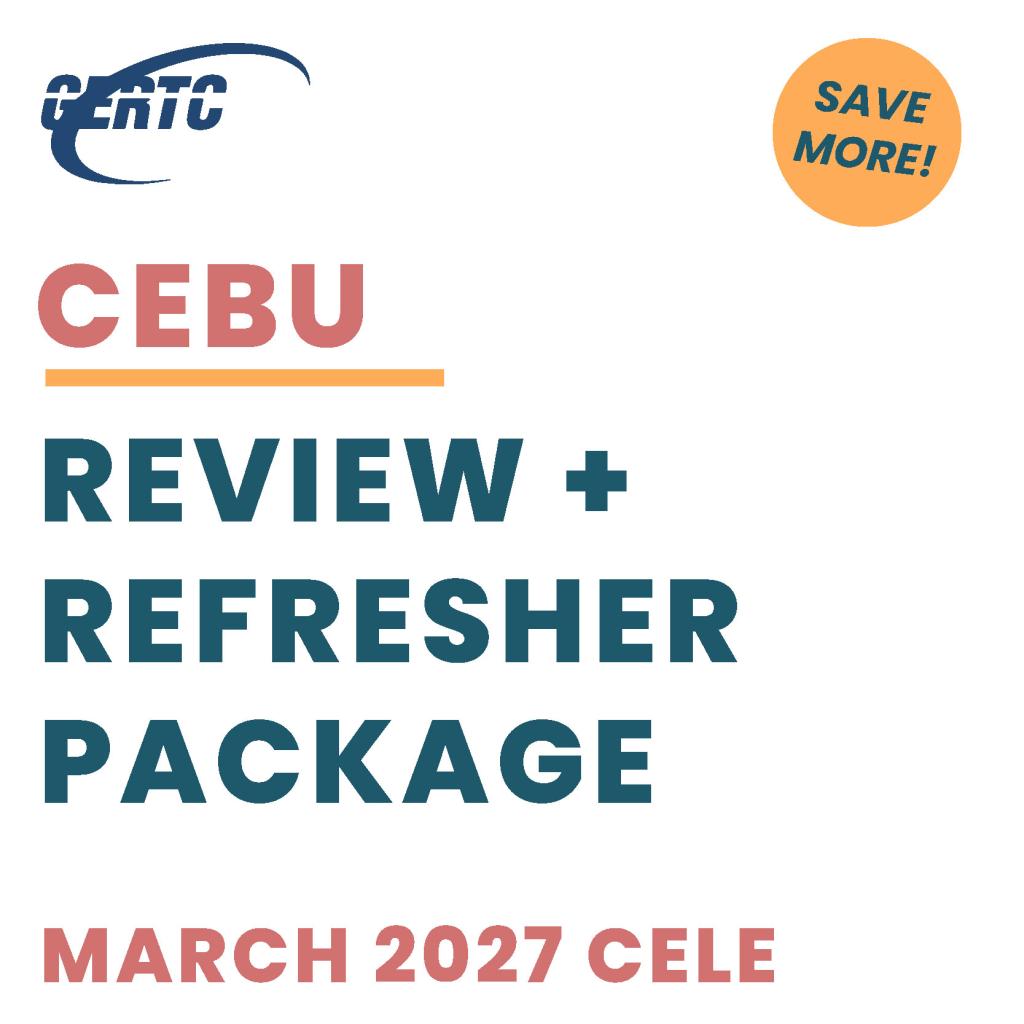 Cebu Review + Refresher (Mar27)