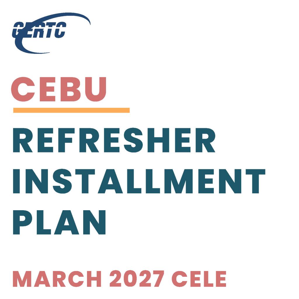 Cebu Refresher: Installment (Mar27)
