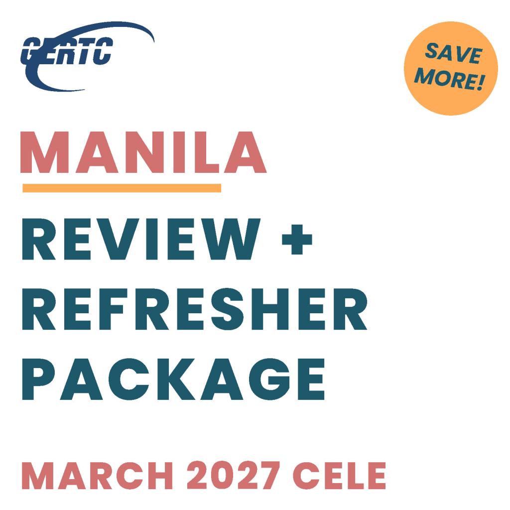 Manila Review + Refresher (Mar27)