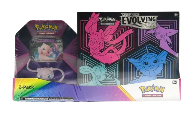 Costco Two-Pack (Evolving Skies ETB & Mew V Forces Tin)
