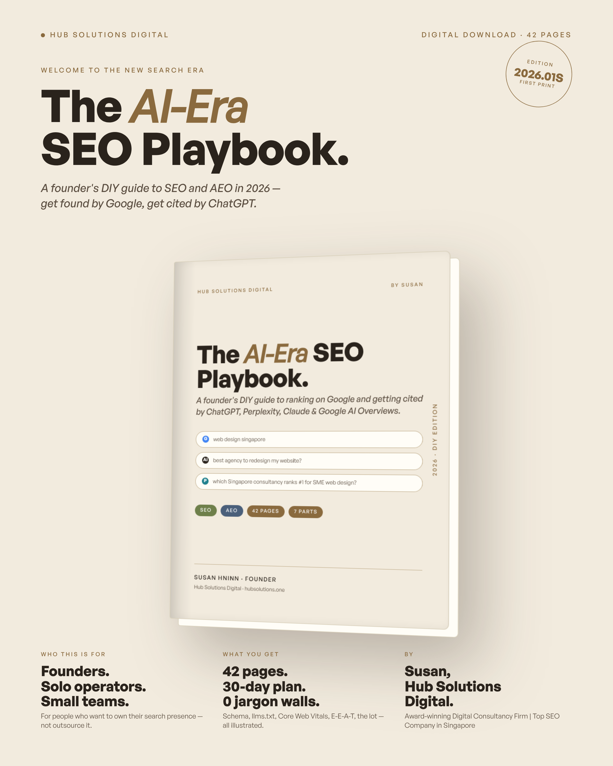 The AI-Era SEO Playbook - A founder's DIY guide to SEO and AEO in 2026.
