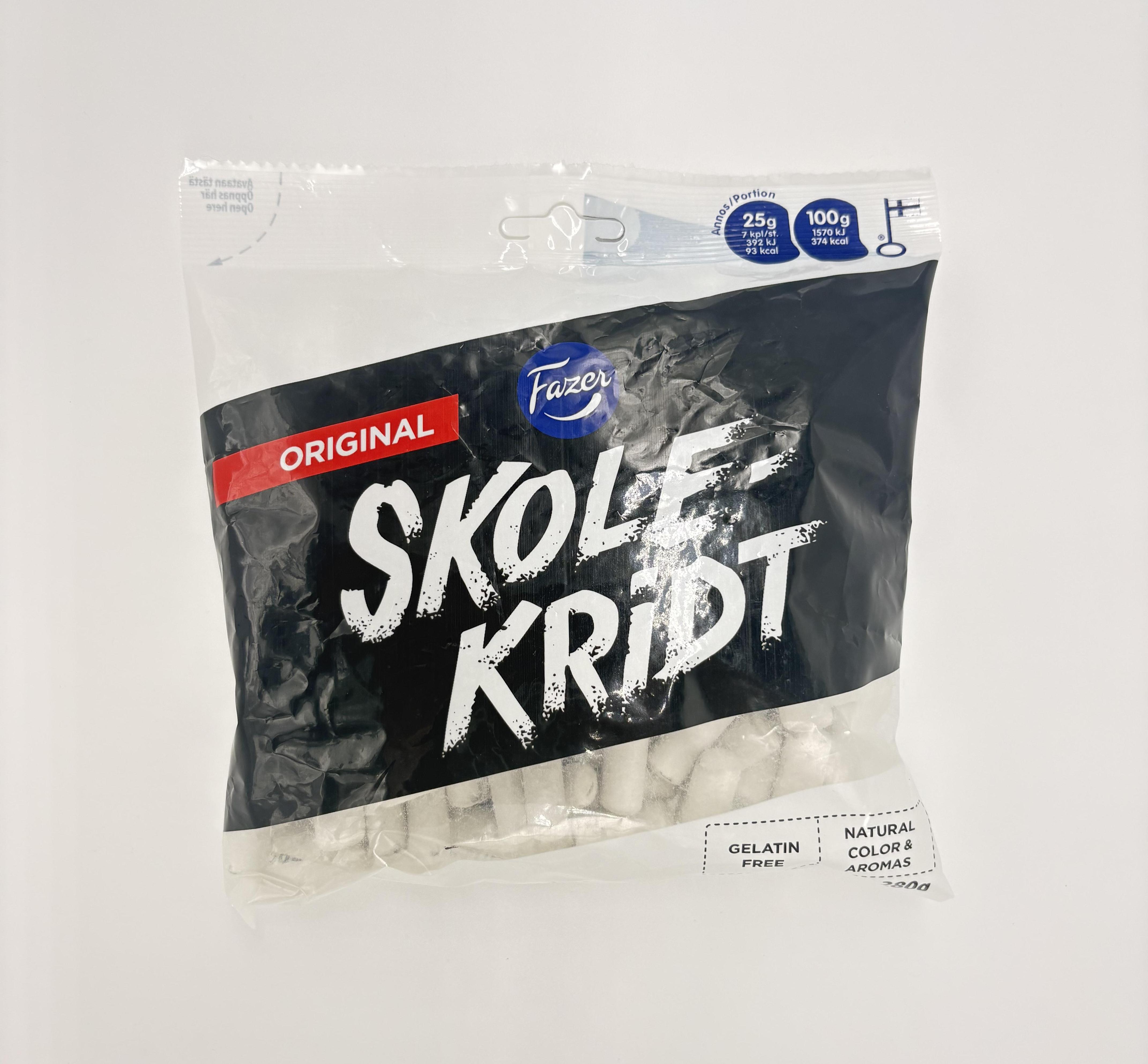 Fazer Skolekridt/ Fazer School Chalk Liquorice 280g