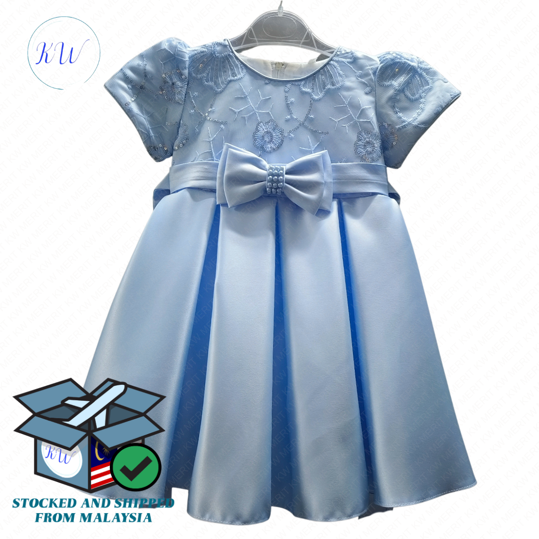 Baju Raya Baby Girl Dress Gaun Budak Baby Girl Newborn to 12 months