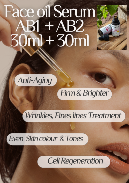ByOrgMeans Organic Face Serum - Anti-Ageing & Brightening AB1+AB2 30ml+30ml - image 2