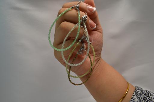 African Turquoise Dainty Bracelet | Natural Crystal with Stainless Steel | Hypoallergenic, Waterproof and Anti-Tarnish - image 4