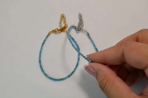 Apatite Dainty Bracelet | Natural Crystal with Stainless Steel | Hypoallergenic, Waterproof and Anti-Tarnish - image 1