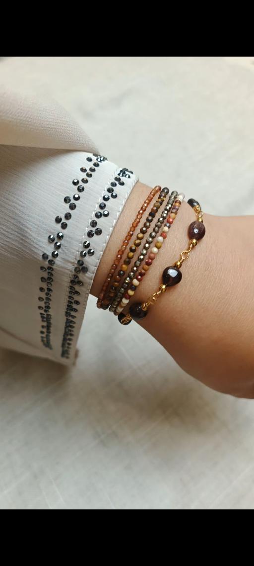 African Turquoise Dainty Bracelet | Natural Crystal with Stainless Steel | Hypoallergenic, Waterproof and Anti-Tarnish - image 2